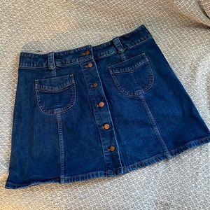 Madewell Button Denim Mini | Size 14